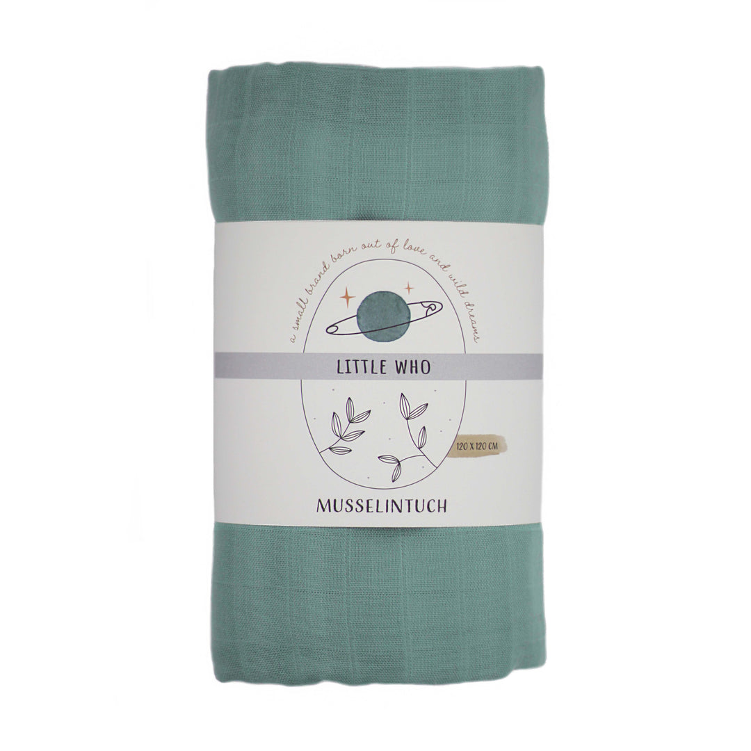 Gauze cloth Nordic Green made of viscose and cotton