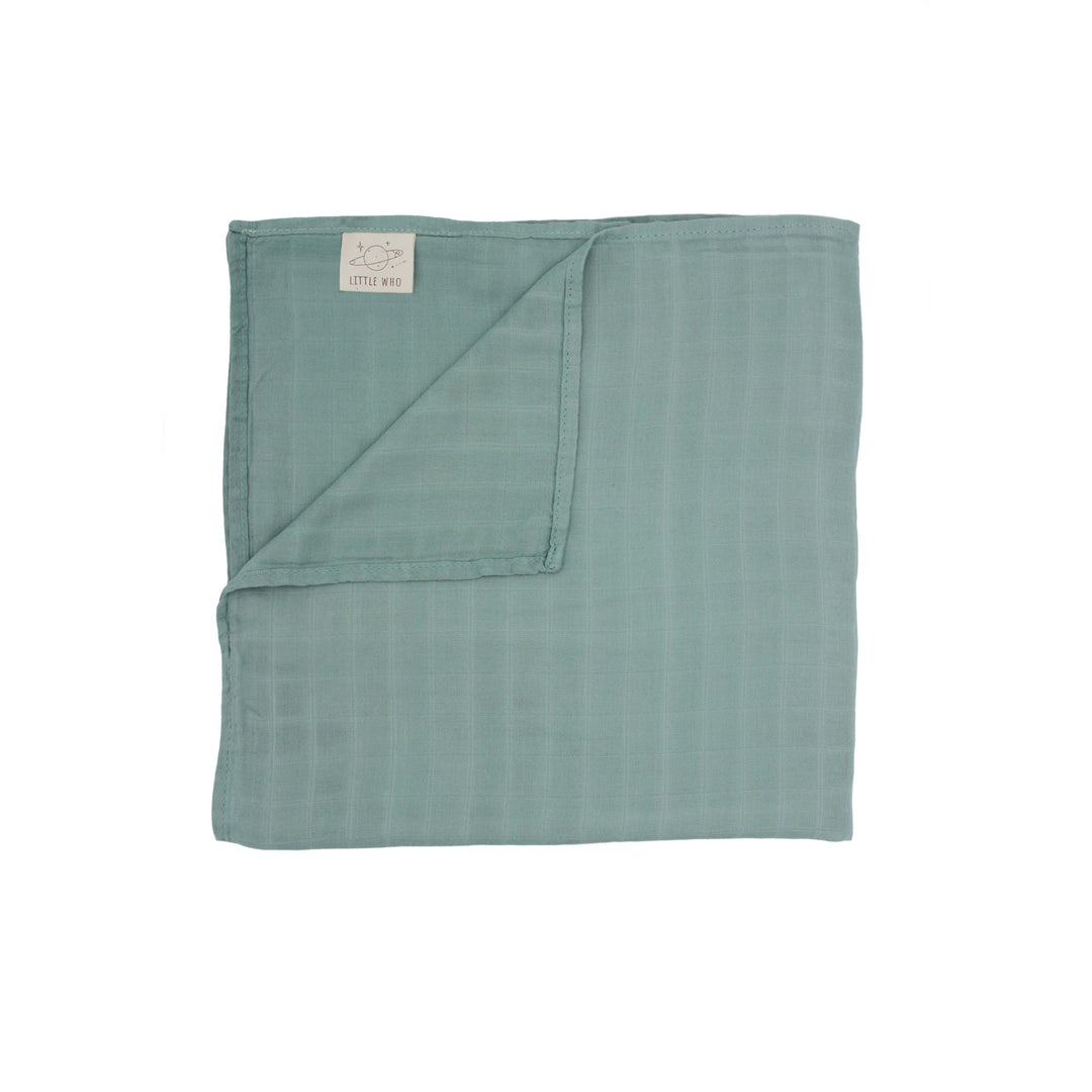 Gauze cloth Nordic Green made of viscose and cotton