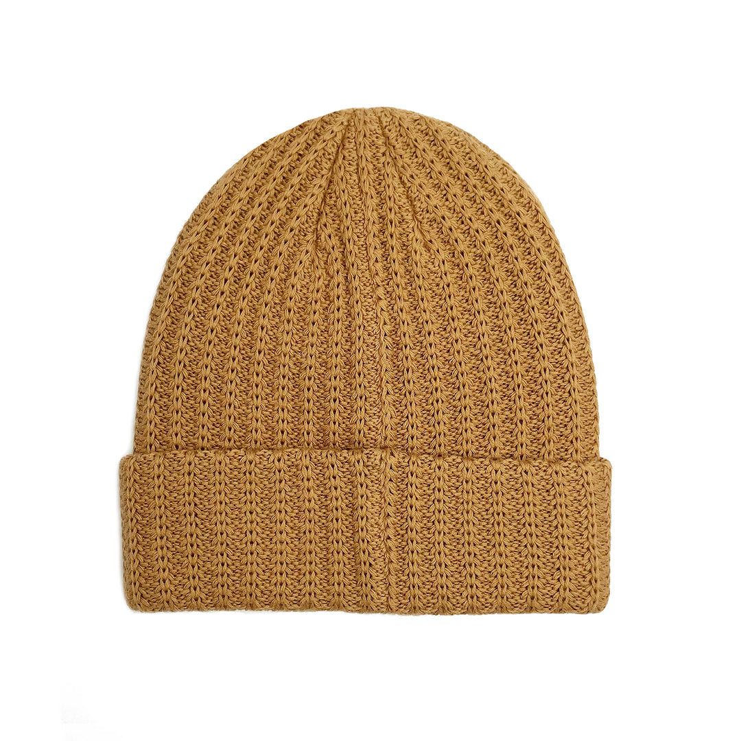 Adult honey yellow hat in chunky knit