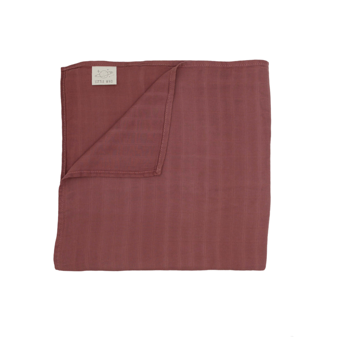 Muslin cloth Dessert Red made of viscose and cotton
